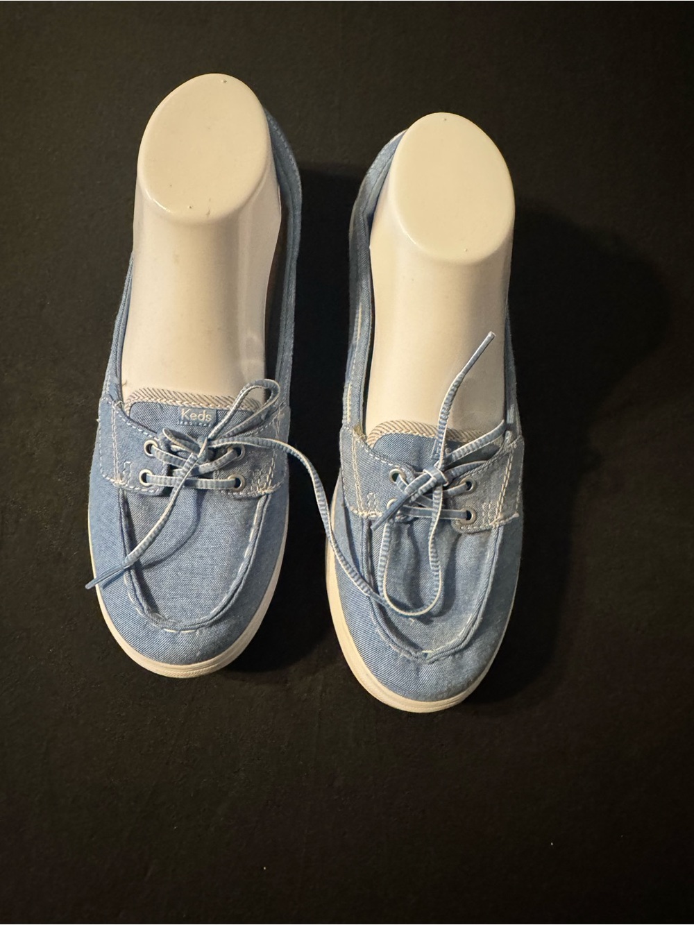 Keds Light Blue Canvas Lace-Up Boat Shoes